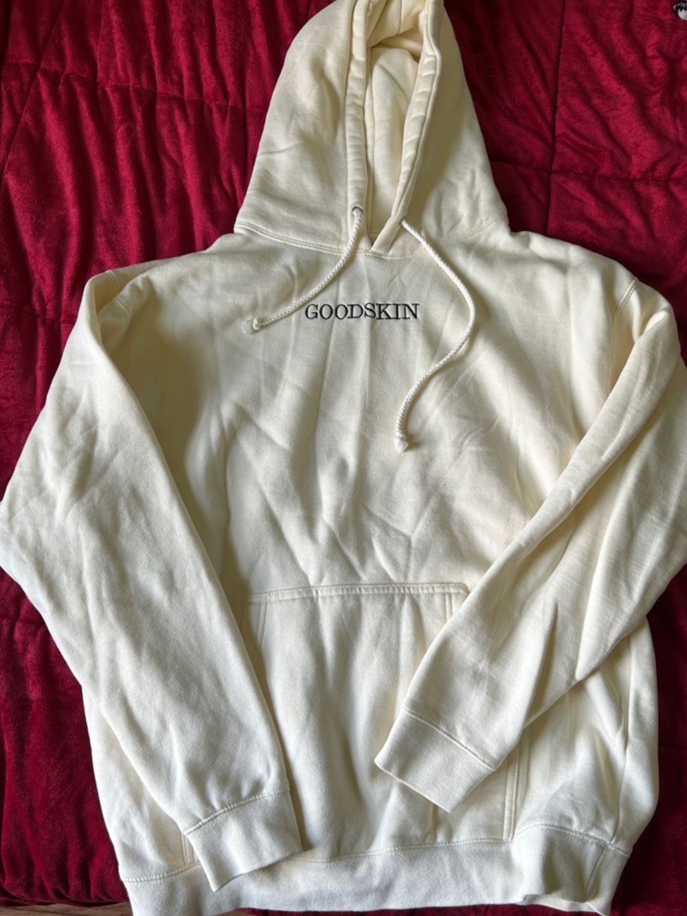 Goodskin Cream Hoodie with Front Pocket
